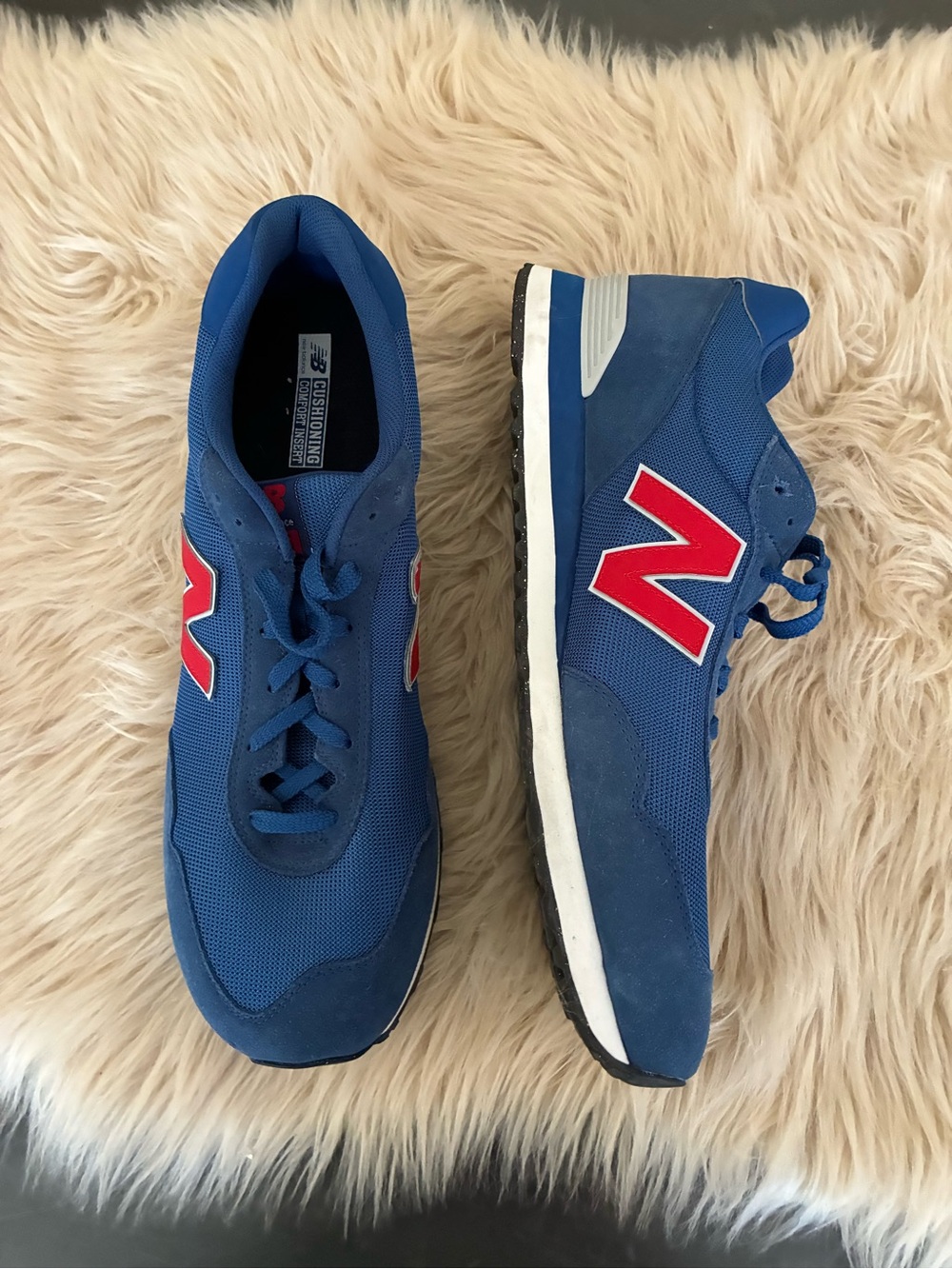 NWOT NEW BALANCE 515 in Blue/Red/White Suede/Mesh
Size 18 - Picture 6 of 10